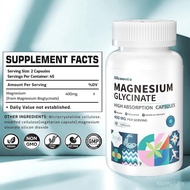Glycinate 400mg/Serving, 100% Chelated, High Absorption, Gentle Stomach, Non-Genetic, 90 Vegetarian 