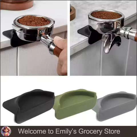 Silicone Espresso Coffee Mat Thicken Corner Anti-skid Black Press Powder Pad Tampers Mat Barista Acc