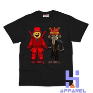 Áo thun cho bé In Hình TEAM SAMMY VS JANDEL ROBLOX STEAL A BRAINROT. Áo Thun trẻ em chất vải thun po