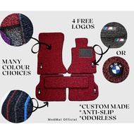 BMW 3 SERIES Custom Made Coil Car Mat / Carpet E30 E39 E46 E90 F30 G20 Karpet Kereta