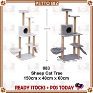 [150cm] Double Bed House Cat Tree Cat Tree with House Climber Cat Tree Cat Nest Cat Scratch Trees Sisal Column Cat Tree