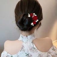 Mommy's First Choice Antique Flower u-Shaped Hairpin Coiled Hair Chinese Style Fashionable Retro Ele