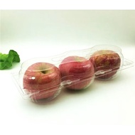 CLEARANCE 10pcs Disposable 10TAEBANG4013 Plastic Clear 3 Fruit Container Hard Stackable Tableware