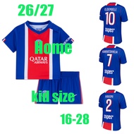 26/27 O.DEMBELE jersey 26/27 PSG-home soccer clothe kid suit (with pants) KVARATSKHELIA D.DOUE VITIN
