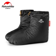 Naturehike outdoor men women white goose down shoes waterproof indoor winter warm foot cover