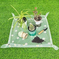 Repotting Mat for Indoor Plants Waterproof Clear Potting Mat Foldable Gardening Mat Plant Potting Repotting Tray to Control Potting Soil Indoor Plant Garden Accessories Gifts for Plant Lovers 23.6"