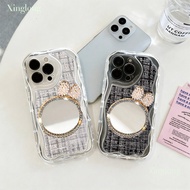 Luxury Diamond Rabbit Mirror Cream Phone Case Vivo Y21D Y04 Y29 Y19S Y28 Y03 Y18 Y28 Y17s Y27s Y36 Y