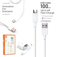 XM TURBO Decimal 6A 33W 67W 120W 0R1 1;1 Type C Fast Charging data cable