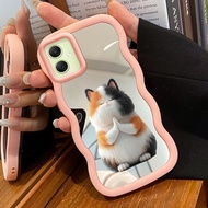 Case For Samsung A05 M05 F05 A05s Case Mirror Wave Side Phone Case Silicone Softcase Cat motif Case