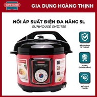 MULTI-FUNCTION ELECTRIC PRESSURE COOKER SUNHOUSE SHD1755 RED capacity 5 l