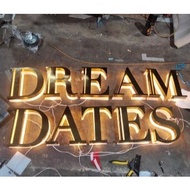 Premium LED Acrylic Stainless Steel Embossed Letters