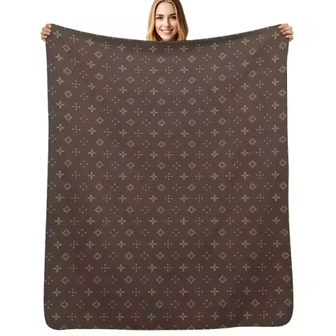 Louis Fashion Pixels Throw Blanket Soft Breathable Blanket for Night Sleeping