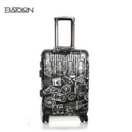 【BATOLON】20吋25吋29吋 旅行印記輕硬殼鋁框海關鎖登機箱/旅行箱/行李箱BL2414