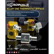 CARDINALS RACING ALLOY CNC THEMOSTAT BYPASS THEMOSTAT 2IN1 Y15 LC135 Y16 R15 NVX N-MAX