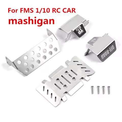 Chassis Armor Metal Shield Guard Protector TP-E0301105 For FMS 1/10 RC Car Mashigan Crawler Model Or
