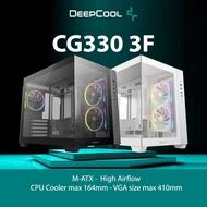 Gaming PC Case DEEPCOOL CG330 3F PC Case - M-ATX PC Case Includes 3 ARGB FAN