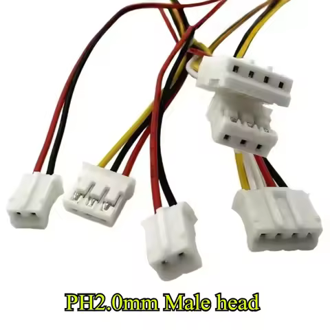 PH2.0MM 2P 3P 4P 1 Female To 2 Male Head CPU 2/3/4Pin PWM Fan Connector Cable Lead Y Splitter Graphi