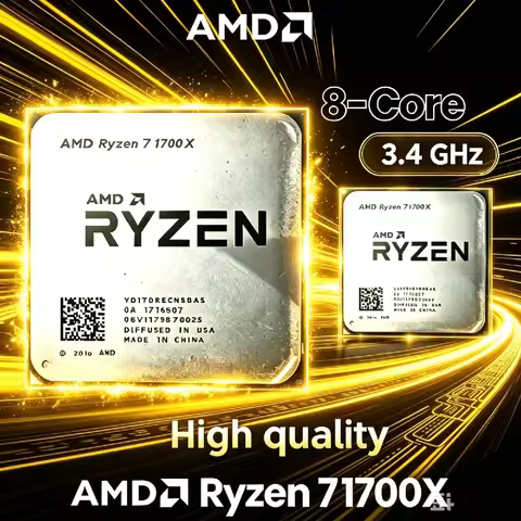 AMD R7 1700X YD170XBCM88AE AM4 Interface CPU 8C16T 3.4GHz High Performance Gaming Desktop Processor 
