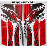 Modenas Kriss MR3 110 Euro 3 Custom Batman Pruba Edition (6) Body Cover Stripe Sticker - MBL2 Black 