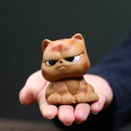 Yixing Zisha Tea Pet Lucky Cat Ornaments Handmade Tea Ceremony Tea Set Accessories Tea Table Tea Pla