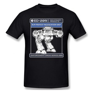 Movie Robocop Ed-209 Vintage Tshirt Streetwear O-Neck Cotton Short Sleeve Men Tshirt