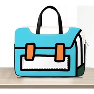 Laptop padded bag, Work bag, outing 2D bag, Colorful Cute Student laptop bag