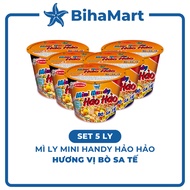 SA [SET5LY]-ACECOOK- Mini Handy Hao Hao Cup Noodles with Beef Satay flavor, Hao Hao Mini Handy Beef 