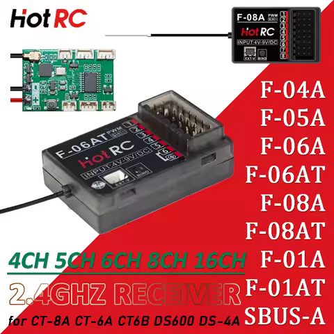 HotRC F-04A F-06A F-06AT F-08A F-08AT F-01A SBUS-A Receiver 4/6/8CH for CT-8A CT-6A Transmitter RC A