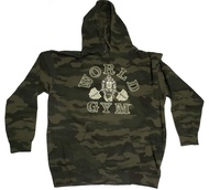 World Gym W843 Hoodie Camo Hoodie Muscle Gorilla Camouflage (XXL, Camo)