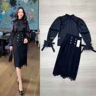 Size XS LM001 Lsizeamour BRAND Set Black Long-Sleeved Shirt + Lace Skirt [2PM]