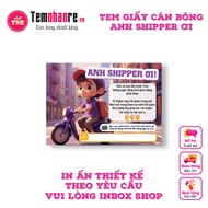 Thank You Shipper Sticker A010 Size 7x10 cm Glossy Lamination