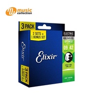 (ของแท้) สายกีตาร์ไฟฟ้า Elixir Strings #16550 Guitar Strings with OPTIWEB Coating 3 Pack Super Light