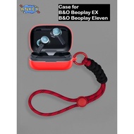 Compatible with B&O Beoplay EX Bluetooth Earphone Silicone Protective Case Cute Nylon Lanyard for B&