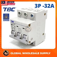 TBC 3 Pole Miniature Circuit Breaker (MCB) With SIRIM Approved 6 / 10 / 16 / 20 / 32 / 40 / 50 / 63A