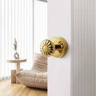 Passage Door Knob Bright Gold Door Knob Without Lock, Interior Kitchen Pantry Door Handle Hall Close