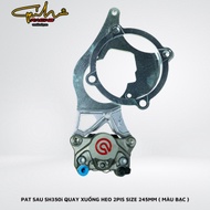 Pat/ Rear Bass turned down to pig 2 pis SH350i size 245mm: black, silver GH Racing