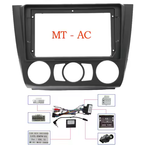 9 Inch Car Fascia Frame Adapter Canbus Box Decoder For BMW 1 Series E81 E82 E87 E88 Android Radio Da