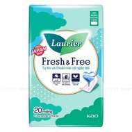 [COMBO 3 GÓI ] BĂNG VỆ SINH LAURIER FRESH & FREE SIÊU MỎNG CÁNH/KHÔNG CÁNH/ DÀY CÁNH 22CM 20 MIẾNG