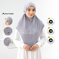Jilbab Bergo Maryam Zainna Plisket Hijab Syar'i Dewasa Non Pet Jersey Premium Khimar Kerudung Instan