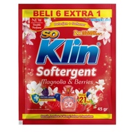 SOKLIN SOFTERGENT BUBUK RENCENG ISI 45 GRAM X 7 SACHET / SOKLIN SOFTERGENT / DETERGENT BUBUK SOKLIN