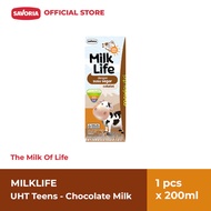 MilkLife UHT Teens Chocolate Milk - Susu Rasa Coklat 200ml