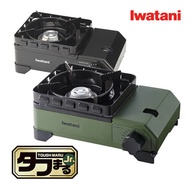 [IWATANI] Iwatani Portable Gas Burner Tough Maru Jr. Color Options Olive / Black