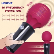 HESEKS Microphone Design Mini Wireless Magic Wand Vibrator for Women AV Stick Clitoris Stimulator Vagina G Spot Massager Female Masturbator Sex Toys for Woman Adult 18+