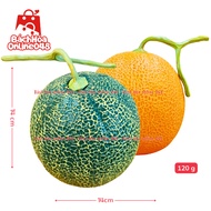 Fake Melon Fruit 120g, 14x14cm Vietnamese Model Thai Technology 99% Realistic Used for Decoration