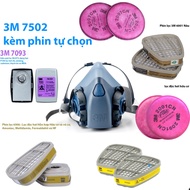 3M 7502 Gas Mask Set with optional 3M filter and chemical-resistant goggles in many different enviro