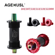 Bike Bottom Brackets BB68 Ceramic Bearing Titanium Axis Square Taper Axle BSA English 103/107/110/11