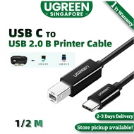 UGREEN USB C to Type B Printer Scanner Cable USB Type C to USB 2.0 Type B Printer Scanner Cable