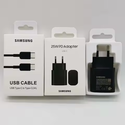 Samsung 25W charger PD Super Fast Charge Power Adapter For Galaxy S24 S23 S22 S21 S20 Note 20 Ultra 