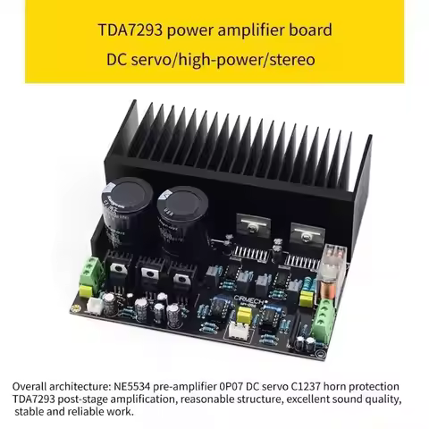 F62C 2Channel Amplifier Board NE5534 Front-end Amplifier+OP07 Servo+Rear end TDA7293