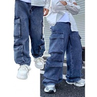 8 Poket Begi long pant unto budak Perempuan & Lelaki boleh pakai Size 4 years to 12 years